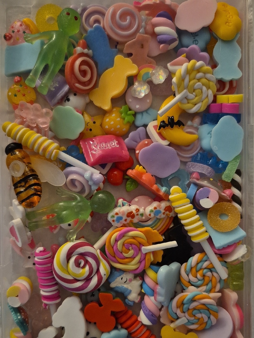 Assorted Pastel Candy & Cute Resin Charms Mix